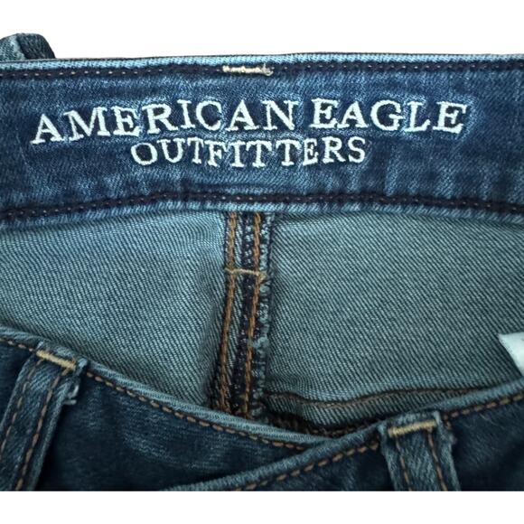 American Eagle Blue Denim Jeggings Womens 2 Skinny Leg Stretch - Picture 4 of 12